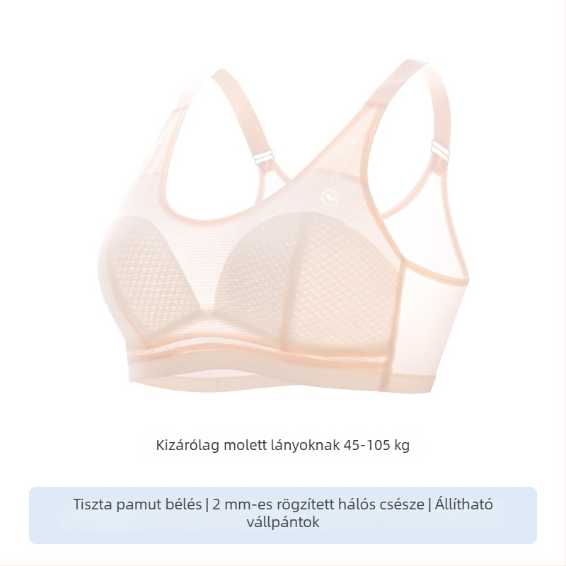 Tinédzser lányoknak szánt sportmelltartó a fejlődési szakaszban, plusz méret, mellény-stílus