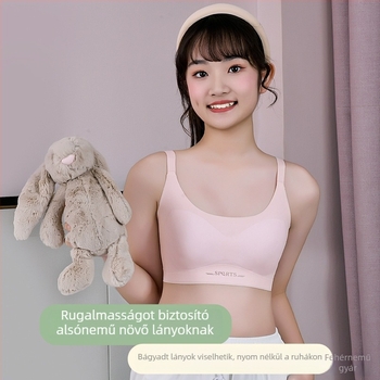 Lányoknak szóló, varrat nélküli melltartó Ice Silk anyagból, tube-top sport-stílusú, teljes kosár, vékony formázott kosár habbal, rögzített dupla vállpántok