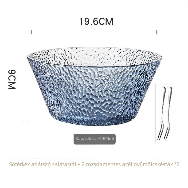 Üvegből készült gyümölcstál, modern minimalista stílus, prémium minőség