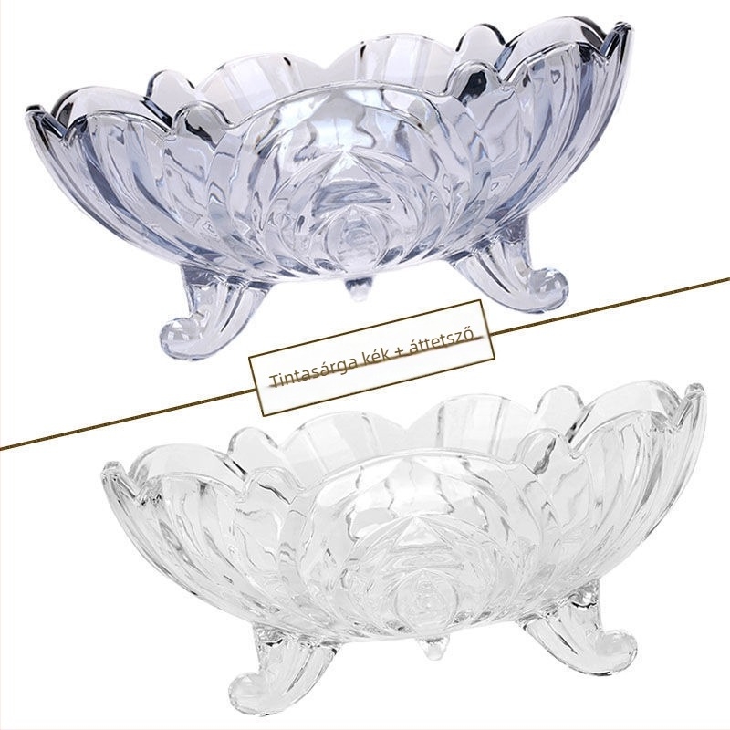 Üvegből készült gyümölcstál, modern minimalista stílus, prémium minőség