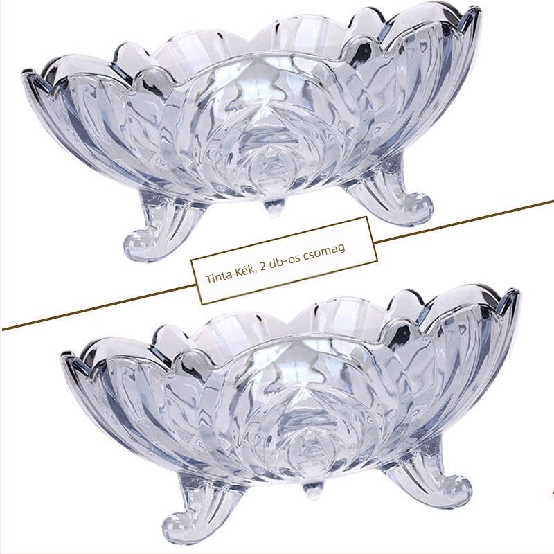Üvegből készült gyümölcstál, modern minimalista stílus, prémium minőség