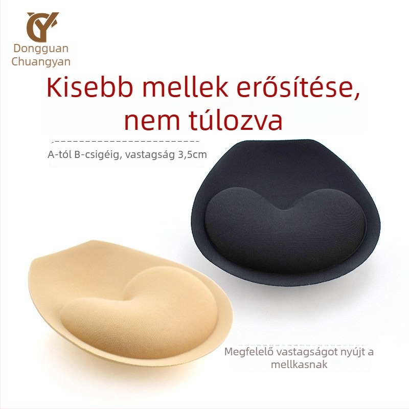 Bikini melltartó párnák, pamutból, vastagítottak, lélegzők és láthatatlanok, felső vékony, alsó vastag kialakítás