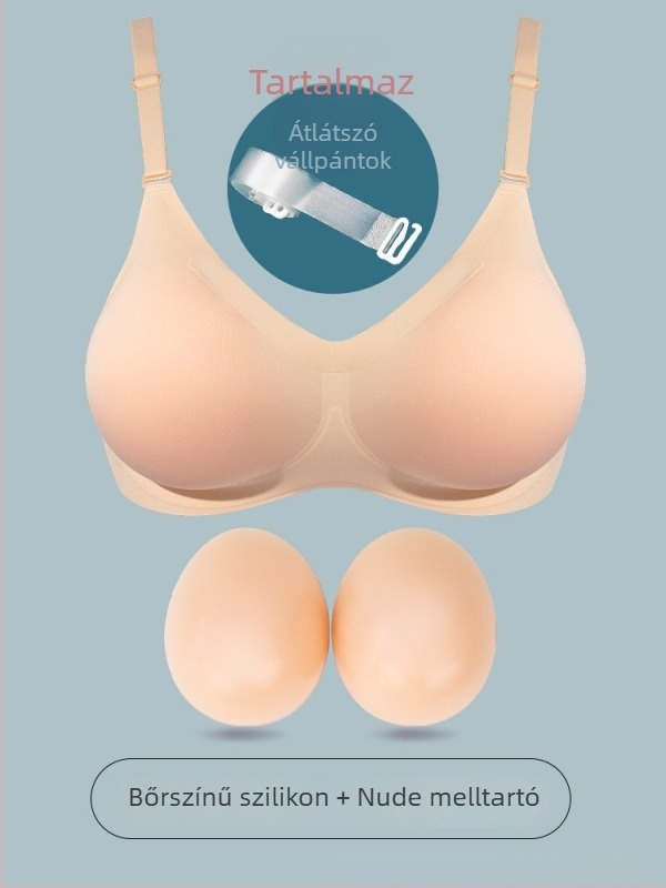 Szilikon protézises mellek – varrás nélküli push-up melltartó kis mellemhez, cosplayhoz