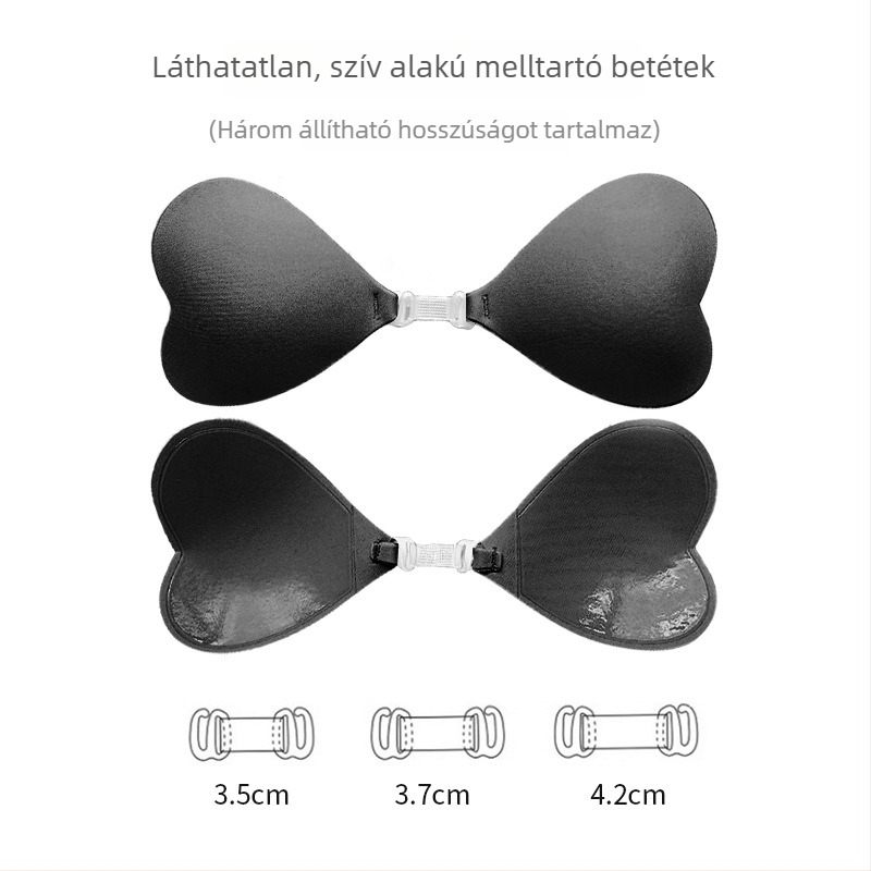 Szív alakú bikini melltartó párnák, ragasztós, váll nélküli