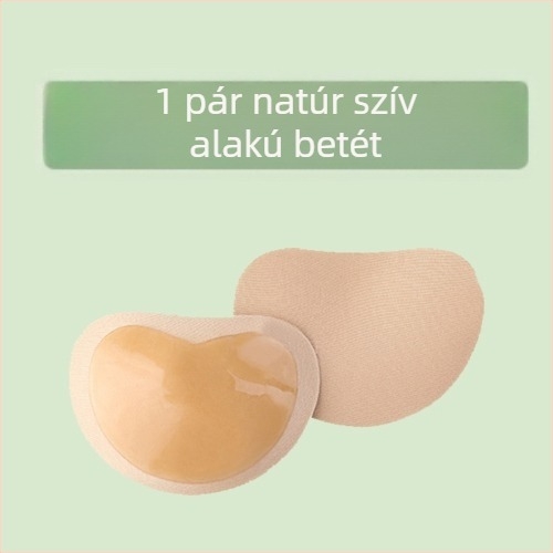 Öntapadós bikini melltartó betét, vastított nylonból, szilikonhab tömítés, láthatatlan, felhúzó, formázó hatású (2024 tavasza)