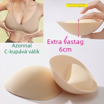 Libatojás alakú vastag szilikon melltartó betét, vastag, láthatatlan, 2014 előtt