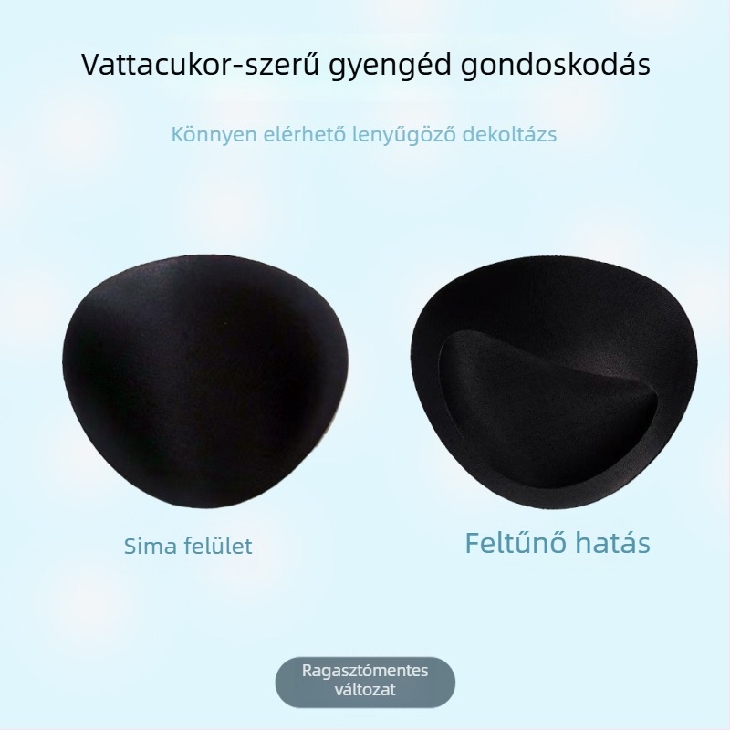 Libatojás alakú vastag szilikon melltartó betét, vastag, láthatatlan, 2014 előtt