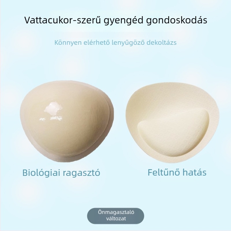 Libatojás alakú vastag szilikon melltartó betét, vastag, láthatatlan, 2014 előtt