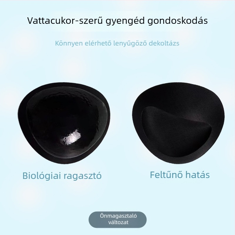 Libatojás alakú vastag szilikon melltartó betét, vastag, láthatatlan, 2014 előtt
