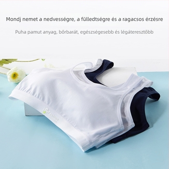 Pamut sportmelltartó tinédzser lányoknak, 3/4 kosár, légáteresztő és ütésálló