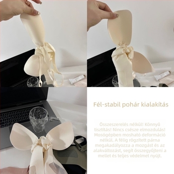 Drót nélküli, varrás nélküli melltartó hálós, mély V-vel, légáteresztő, kapocszár