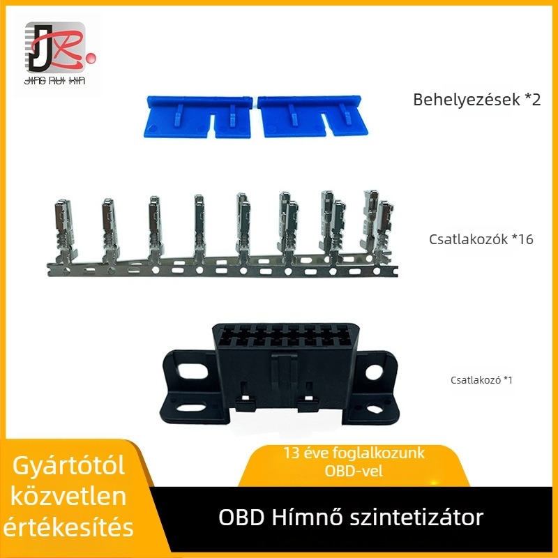OBD-II női adapter autóhoz – Refined Obd-ii, 5V/2A, 16 tű, IP6X, közvetlen csatlakozás