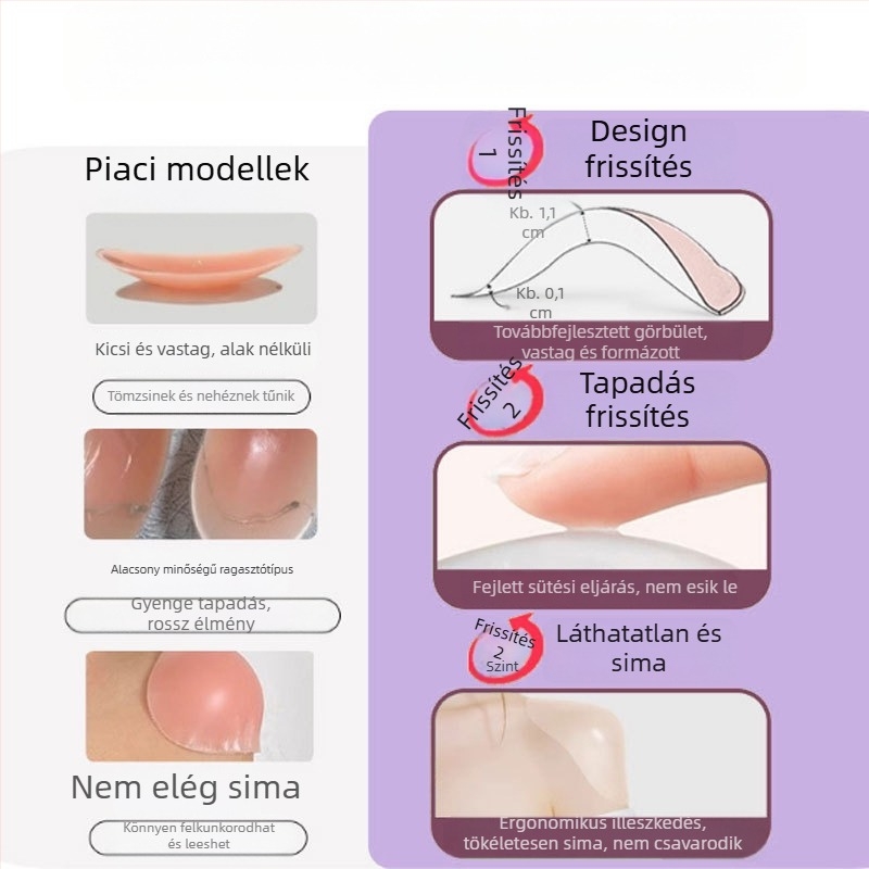 Üzleti öltönyhöz való láthatatlan szilikon vállpárnák, derékszögű kialakítás, levehető, uniszex