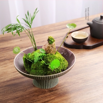 Mood Ceramics gyümölcstál magas lábbal – kerámia, retro lux stílus, bevezetés 2022 tavasz