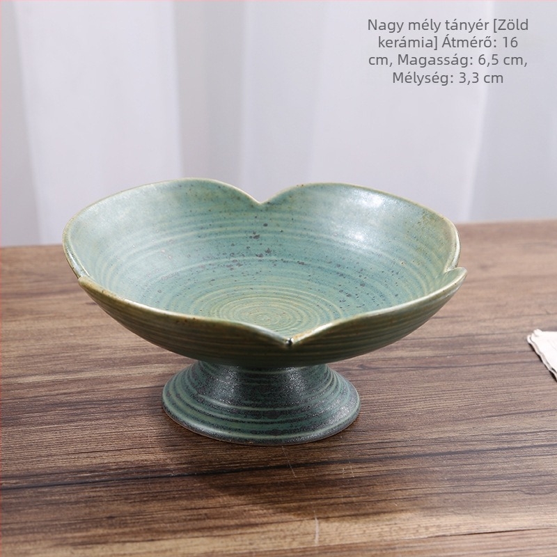 Mood Ceramics gyümölcstál magas lábbal – kerámia, retro lux stílus, bevezetés 2022 tavasz