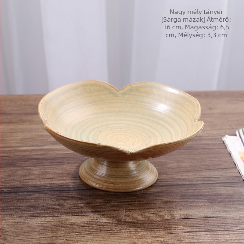 Mood Ceramics gyümölcstál magas lábbal – kerámia, retro lux stílus, bevezetés 2022 tavasz