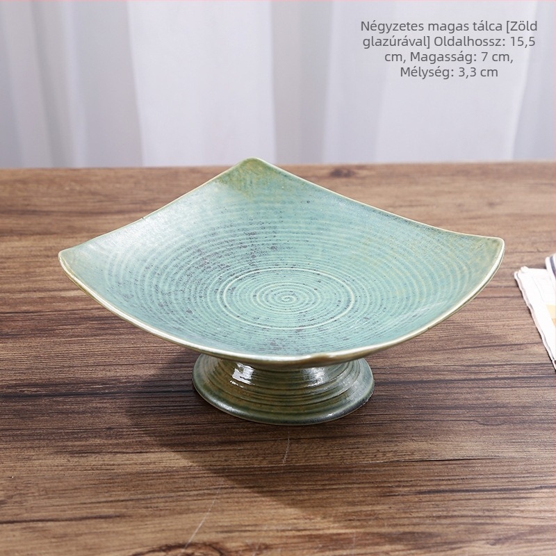 Mood Ceramics gyümölcstál magas lábbal – kerámia, retro lux stílus, bevezetés 2022 tavasz