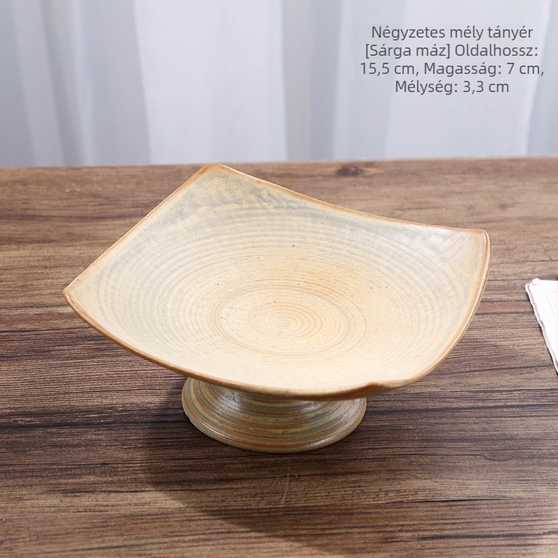 Mood Ceramics gyümölcstál magas lábbal – kerámia, retro lux stílus, bevezetés 2022 tavasz