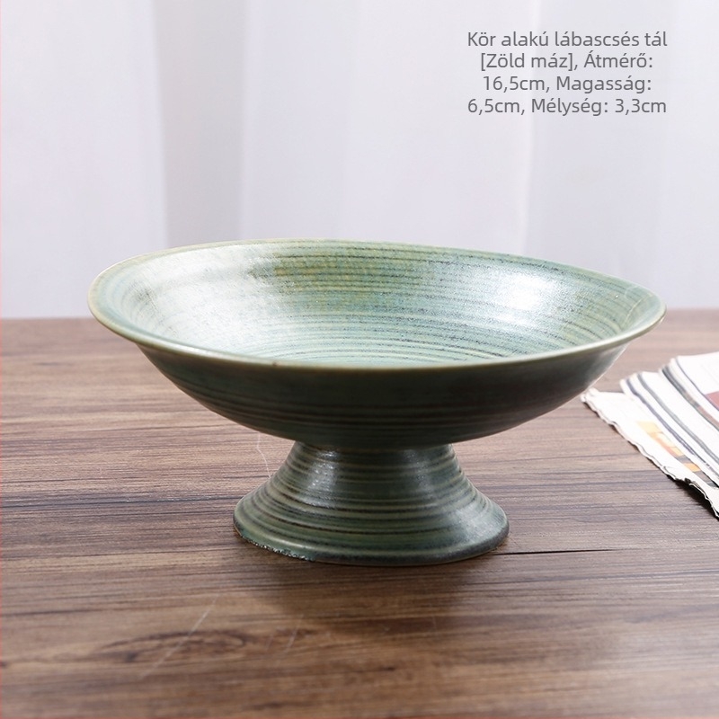 Mood Ceramics gyümölcstál magas lábbal – kerámia, retro lux stílus, bevezetés 2022 tavasz