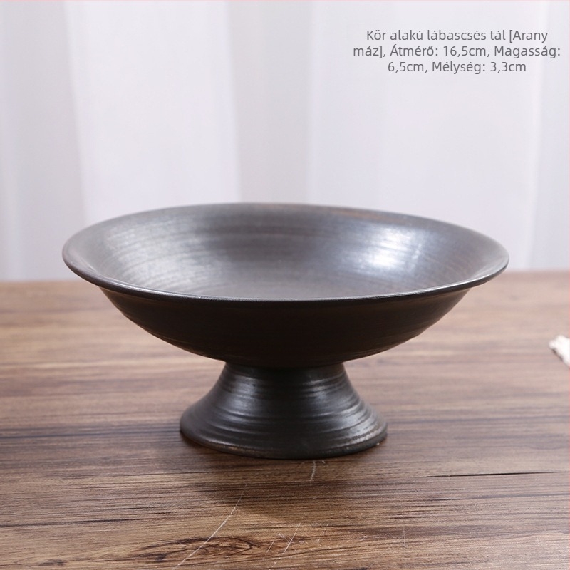 Mood Ceramics gyümölcstál magas lábbal – kerámia, retro lux stílus, bevezetés 2022 tavasz