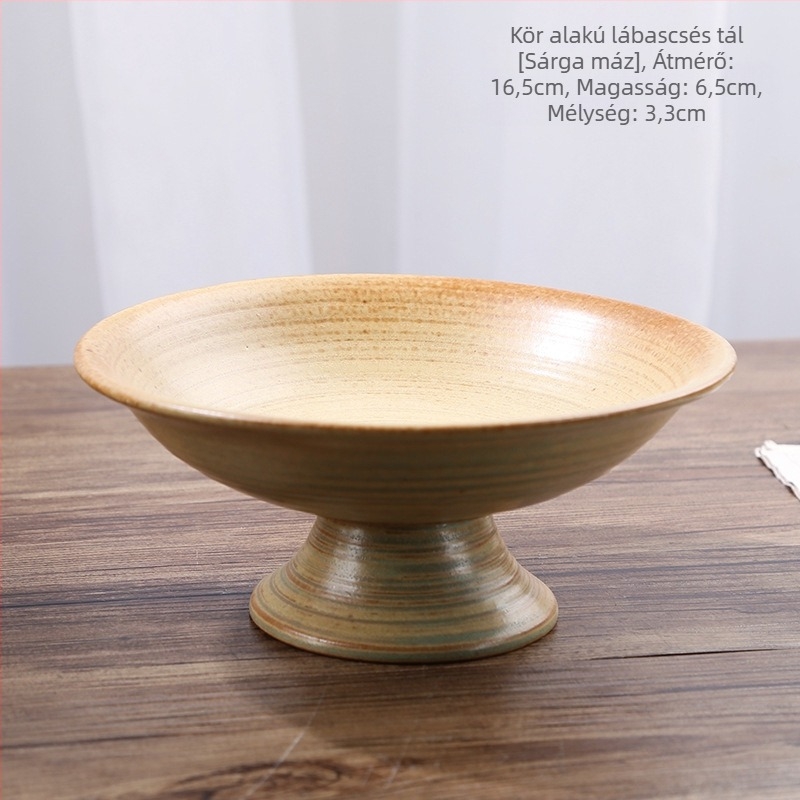 Mood Ceramics gyümölcstál magas lábbal – kerámia, retro lux stílus, bevezetés 2022 tavasz