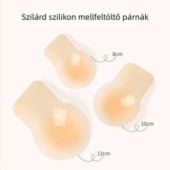 Szilikon melltapasz a mell felvarrására, láthatatlan, vékony, kerek mellbimbó-formájú
