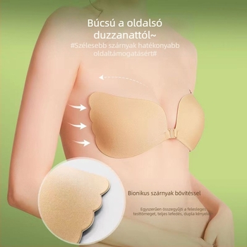 Szilikonból készült virág alakú mellpattintók, vékonyak, vállpánt nélküli, lélegző és láthatatlan menyasszonyi ruhában