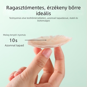Csipkés szilikon mellbimbó tapasz - nyom nélküli, lélegző, láthatatlan; vékony; kör alakú; szexi