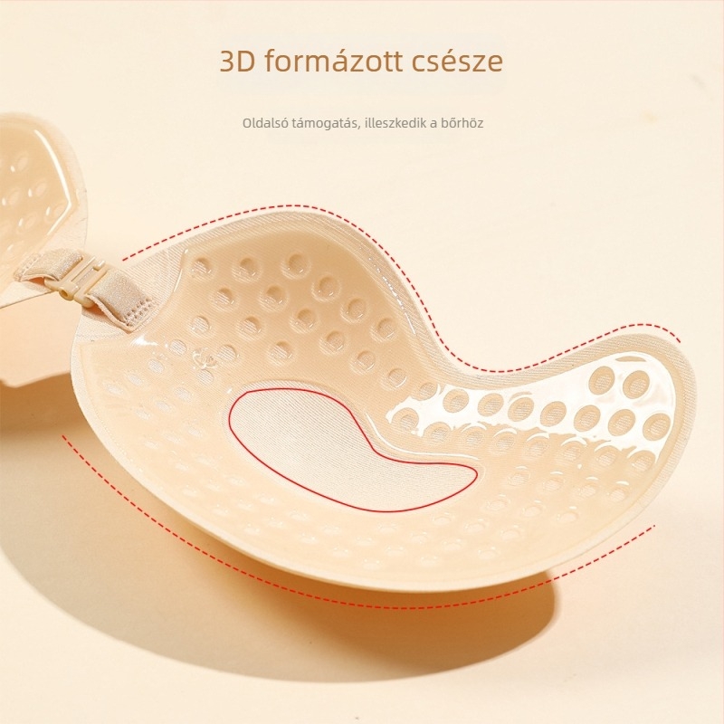 Mangó alakú láthatatlan mellragasztó, pánt nélküli viselethez, pamut, vékony, sima, szexi