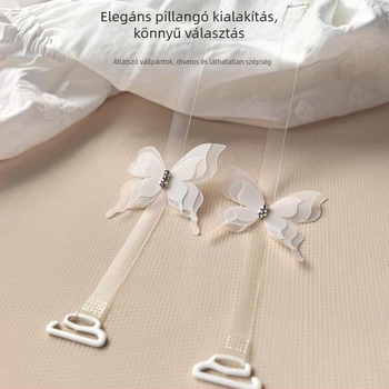 Rejtett melltartó pántok — átlátszó, masni, gyémánt részletek; Nylon; Yongwei; Megjelenés: 2025 tél