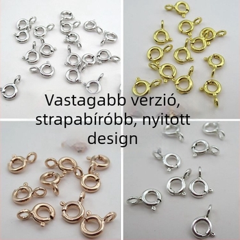 Ékszerzár karkötőhöz és nyaklánchoz, 925 sterling ezüst, elektroplatírozás