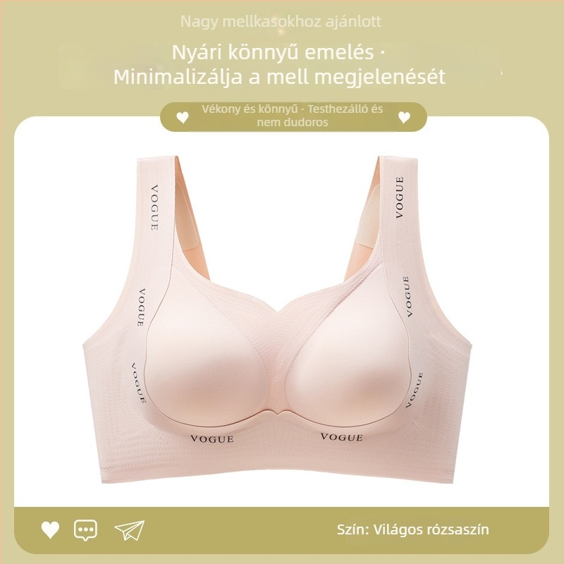 Plusz méretű kismama melltartó nagy mellekhez, anti-sag, emelés és formázás, lélegző sportos dizájn, hátul négy sor zár