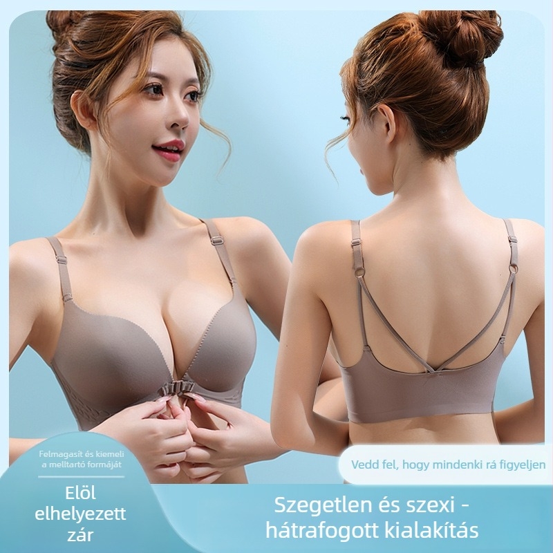 Nylon melltartó elől záródó, drót nélküli, 3/4 kosár, felső támogatás