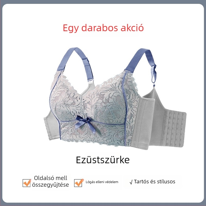 Nagy méretű, állítható külső bővítésű korrigáló melltartó nőknek, vékony kosár, formázó hatás, oldalsó emlőgyűjtés, esés elleni védelem