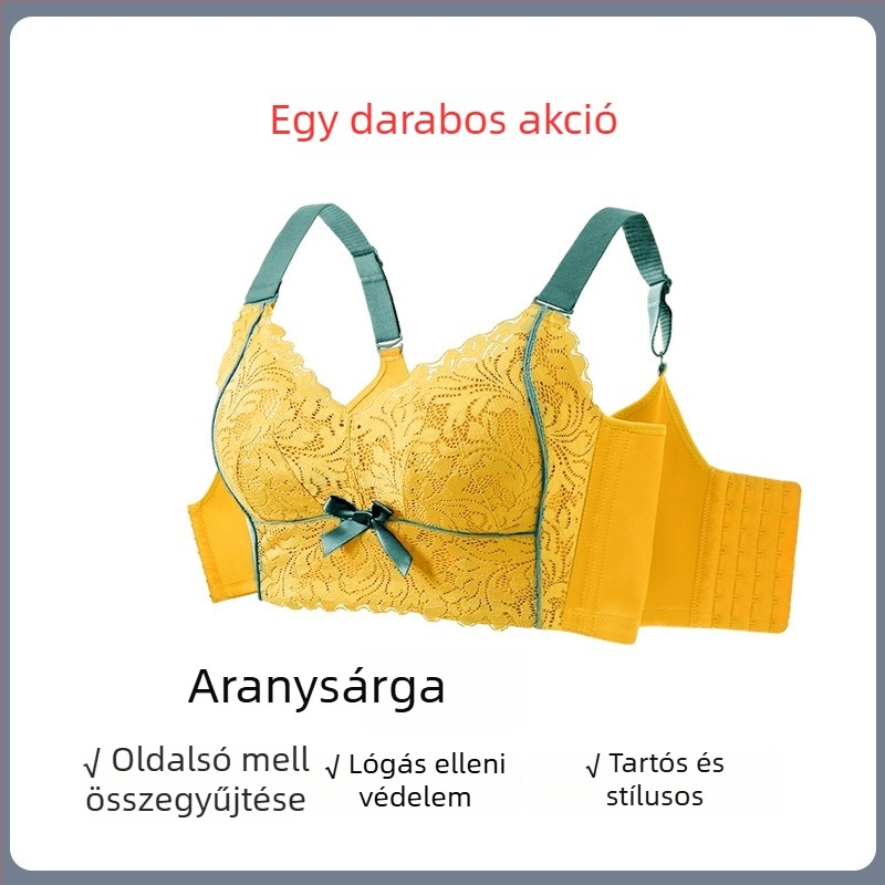 Nagy méretű, állítható külső bővítésű korrigáló melltartó nőknek, vékony kosár, formázó hatás, oldalsó emlőgyűjtés, esés elleni védelem