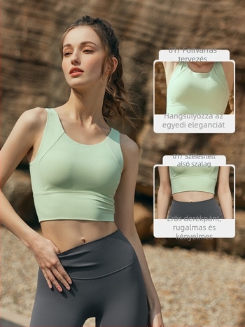 Sportmelltartó belső párnázattal, varrás nélküli, 3/4-es kosár, rögzített vállpántok, anyag: Nylon 75% / Spandex 25%