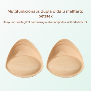 Szilikon melltartó párnák, háromszög alakú, vastagított, láthatatlan, lélegző
