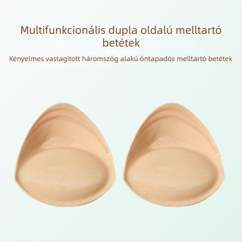 Szilikon melltartó párnák, háromszög alakú, vastagított, láthatatlan, lélegző