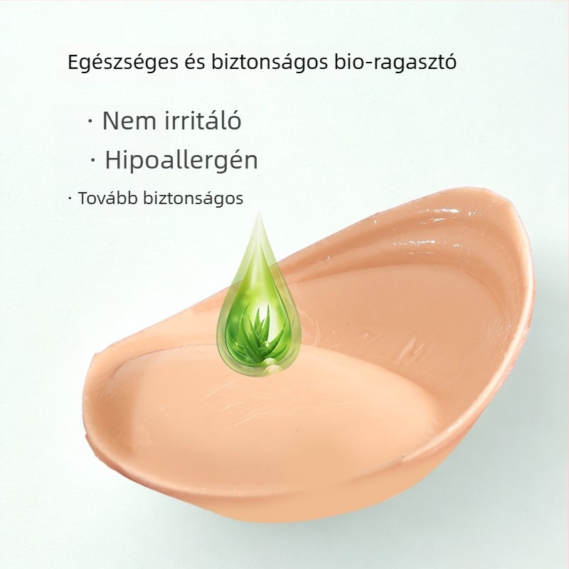 Szilikon melltartó párnák, háromszög alakú, vastagított, láthatatlan, lélegző