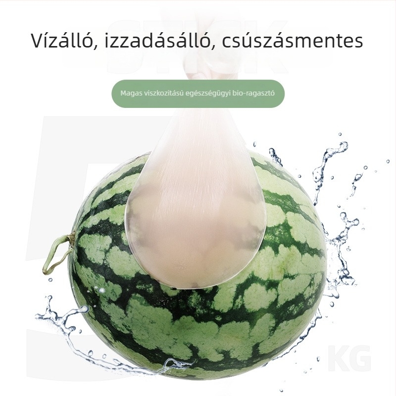 Szilikon Láthatatlan Mellkas Tapasz - Vállpánt nélküli, Ultra-vékony, Kör alakú mellbimbó forma, Fényes felület