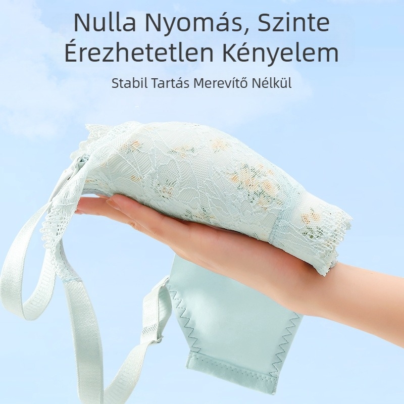 Csipkés, vezeték nélküli melltartó kis mellekre, hátsó támasz és formázó hatás, tubus-stílusú, állítható vállpántok