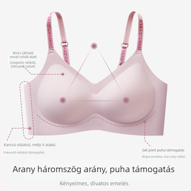 Új, varratszegély nélküli női melltartó – kényelmes, lélegző, Push-Up hatás, szép hátsó vonal