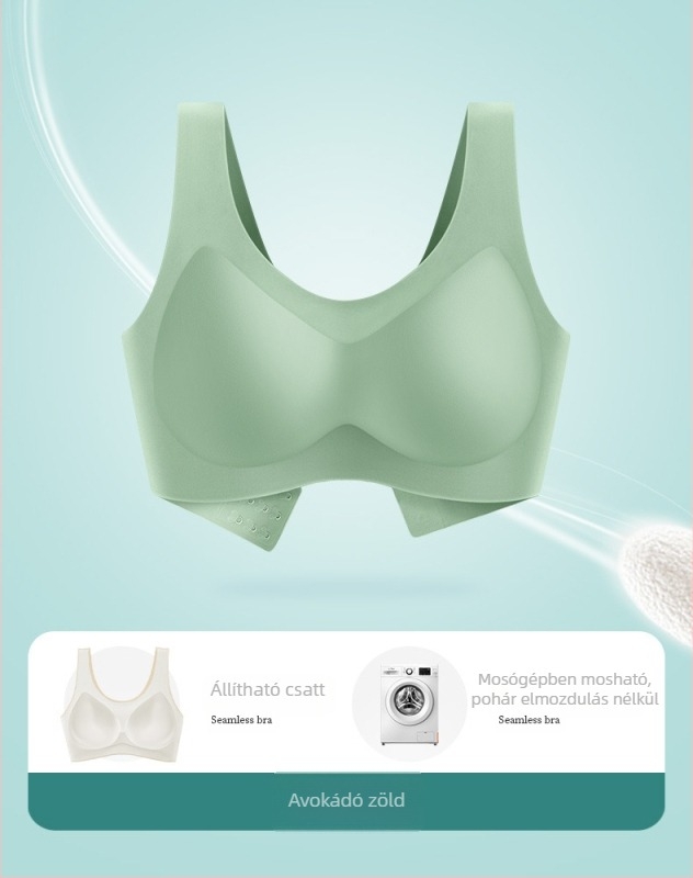 Meiya Ting Varrás nélküli melltartó, teljes kosár, nylon/elastán/mulberry selyem keverék, hátoldali háromsoros csat, rögzített kettős vállpánt, lélegző