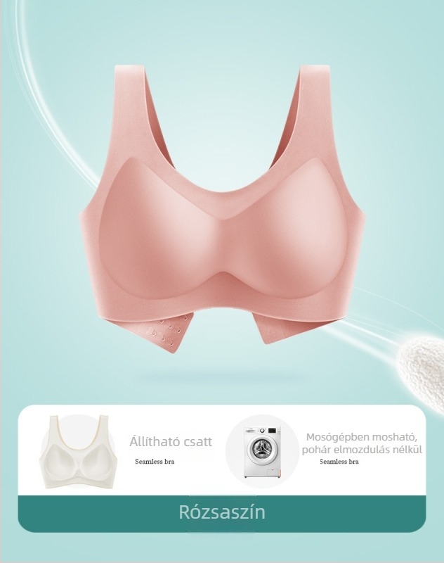 Meiya Ting Varrás nélküli melltartó, teljes kosár, nylon/elastán/mulberry selyem keverék, hátoldali háromsoros csat, rögzített kettős vállpánt, lélegző