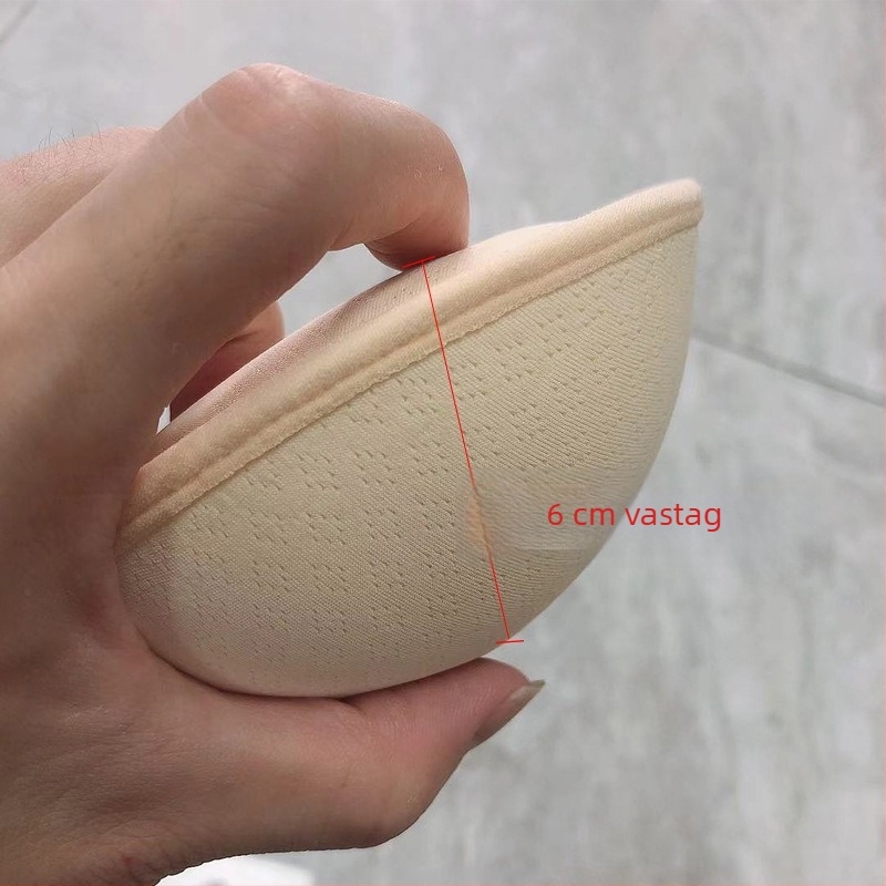 6 cm vastag Push-Up beépített párna, egyrészes, melltartóhoz, szivacsos, hát körüli dizájn