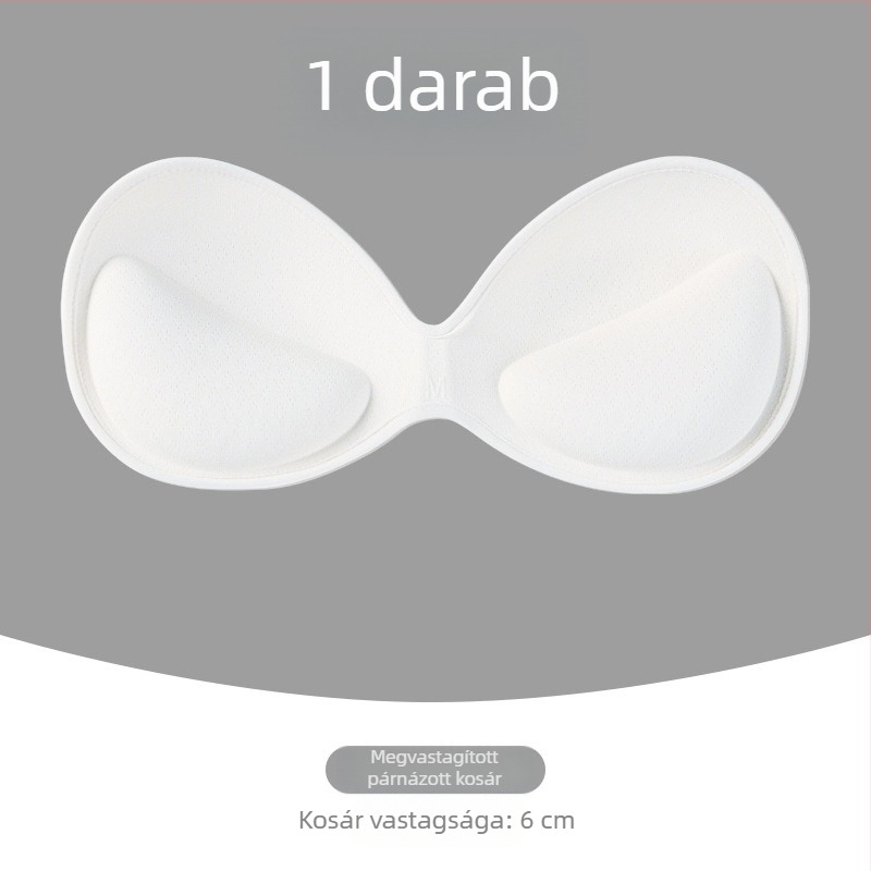6 cm vastag Push-Up beépített párna, egyrészes, melltartóhoz, szivacsos, hát körüli dizájn