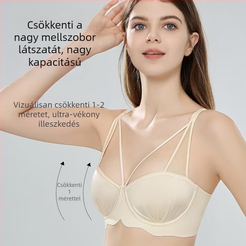 Ultra vékony, szexi női push-up melltartó formázó hatással, puha acélkörrel és állítható vállpántokkal