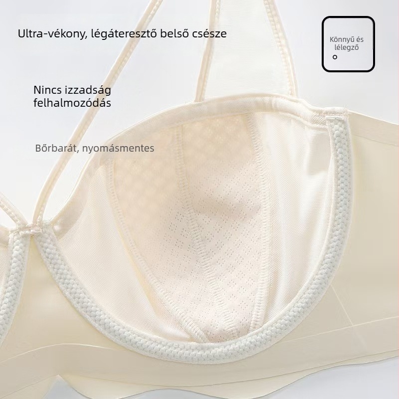 Ultra vékony, szexi női push-up melltartó formázó hatással, puha acélkörrel és állítható vállpántokkal