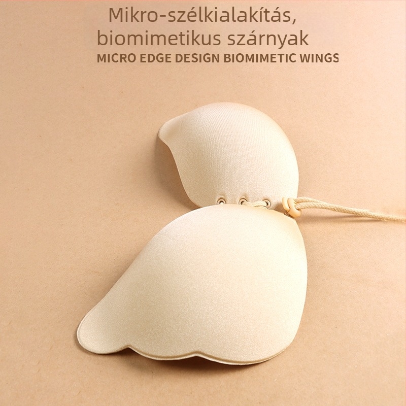 Szilikon mellkas ragasztók láthatatlan melltartóhoz, szárny alakú kosár, acélgyűrű nélkül
