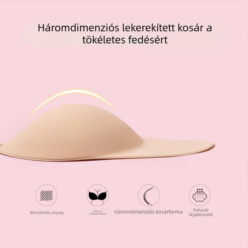 Plusz méretű láthatatlan melltartó előre záródó, oldalsó szárnyakkal, 3D textilkosarakkal